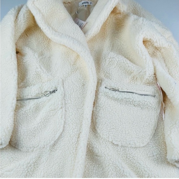 NWT TEDDYBEAR ZIP PATCH POCKET BORG CROMBIE - Picture 2 of 5